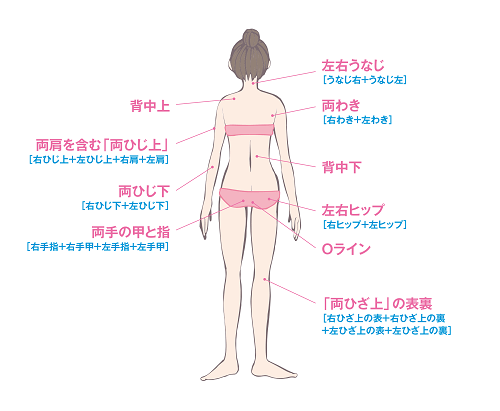 脱毛ラボ 脱毛範囲 後ろ