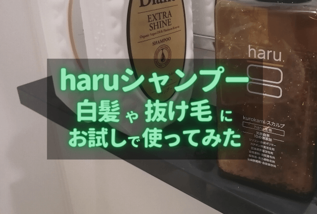 haruシャンプーの口コミ※白髪や抜け毛にお試しで使ってみた